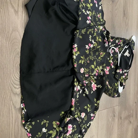 Maison Jules Women's Black Floral Sleevless dress, size 2 - Picture 8 of 9